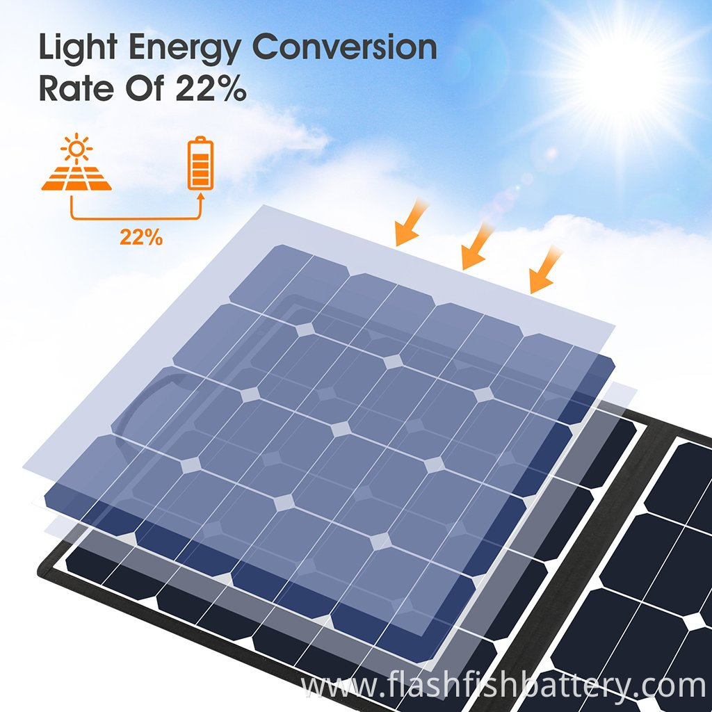 Factory 18V camping foldable solar panel for trip mini portable 100 watt solar panel